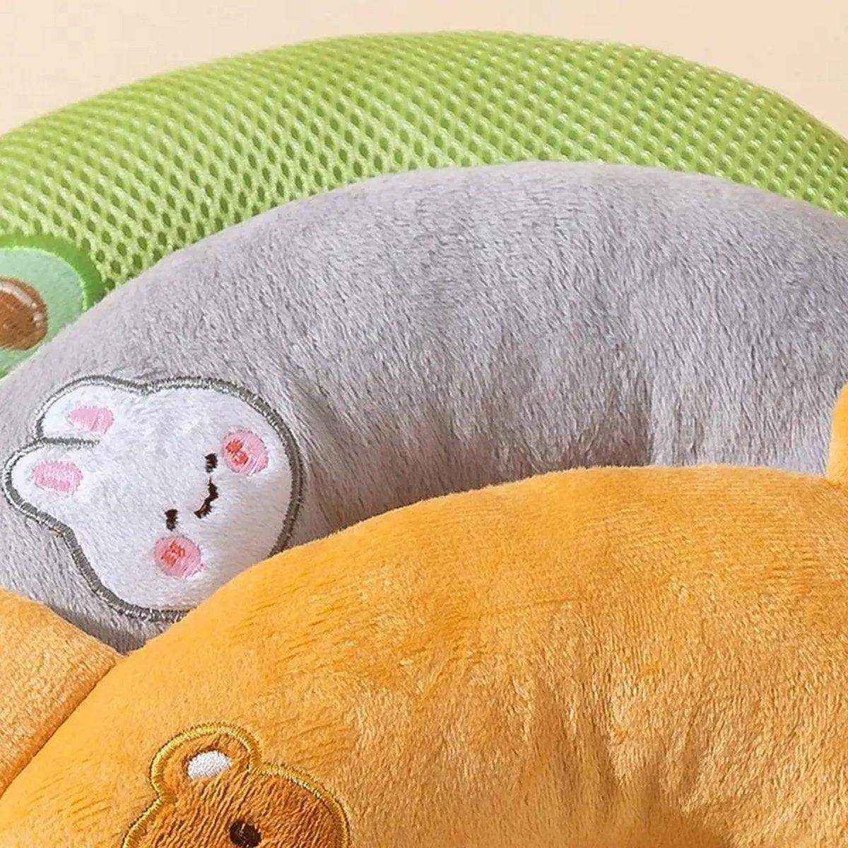 Dog Pet U Shaped Pillow Cartoon Breathable Cat Sleeping Cushion