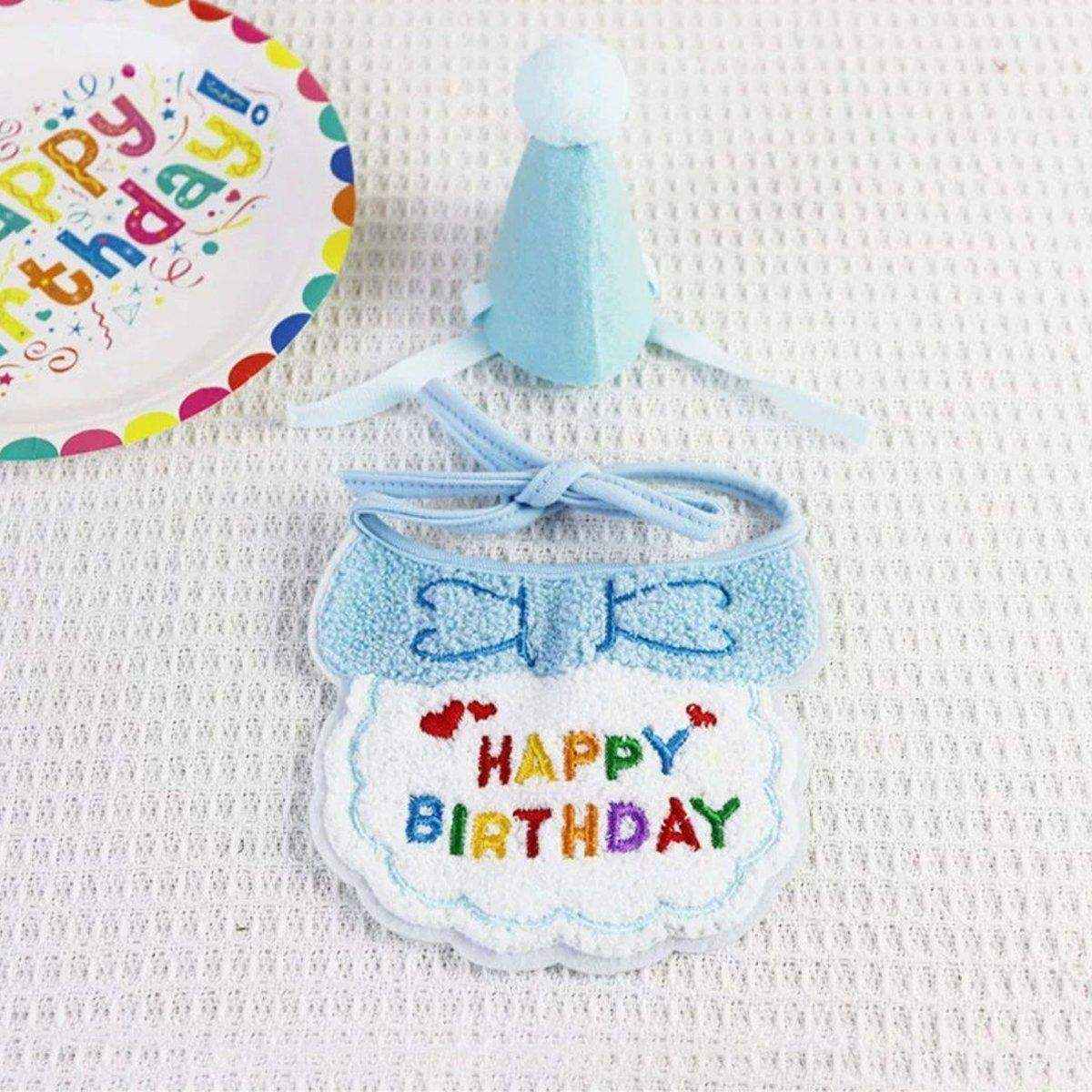 Pet Ins Wind Birthday Saliva Towel Bib Scarf Dog Cat Hat Decorations
