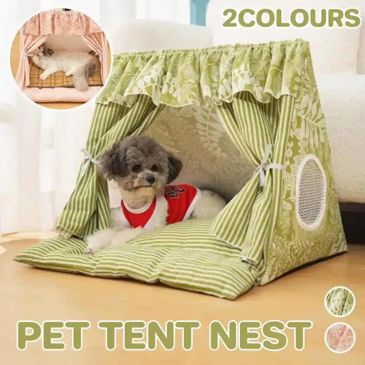 Cozy Semi-Closed Cat Tent Comfortable & Private Pet Bed for Cats and Dogs