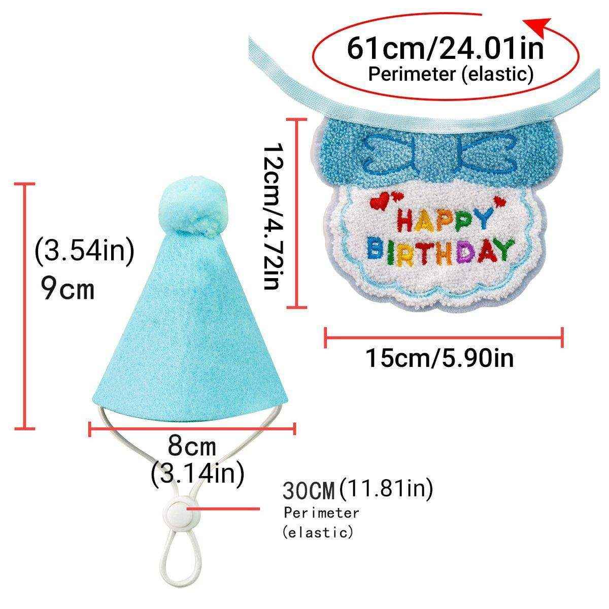 Pet Ins Wind Birthday Saliva Towel Bib Scarf Dog Cat Hat Decorations