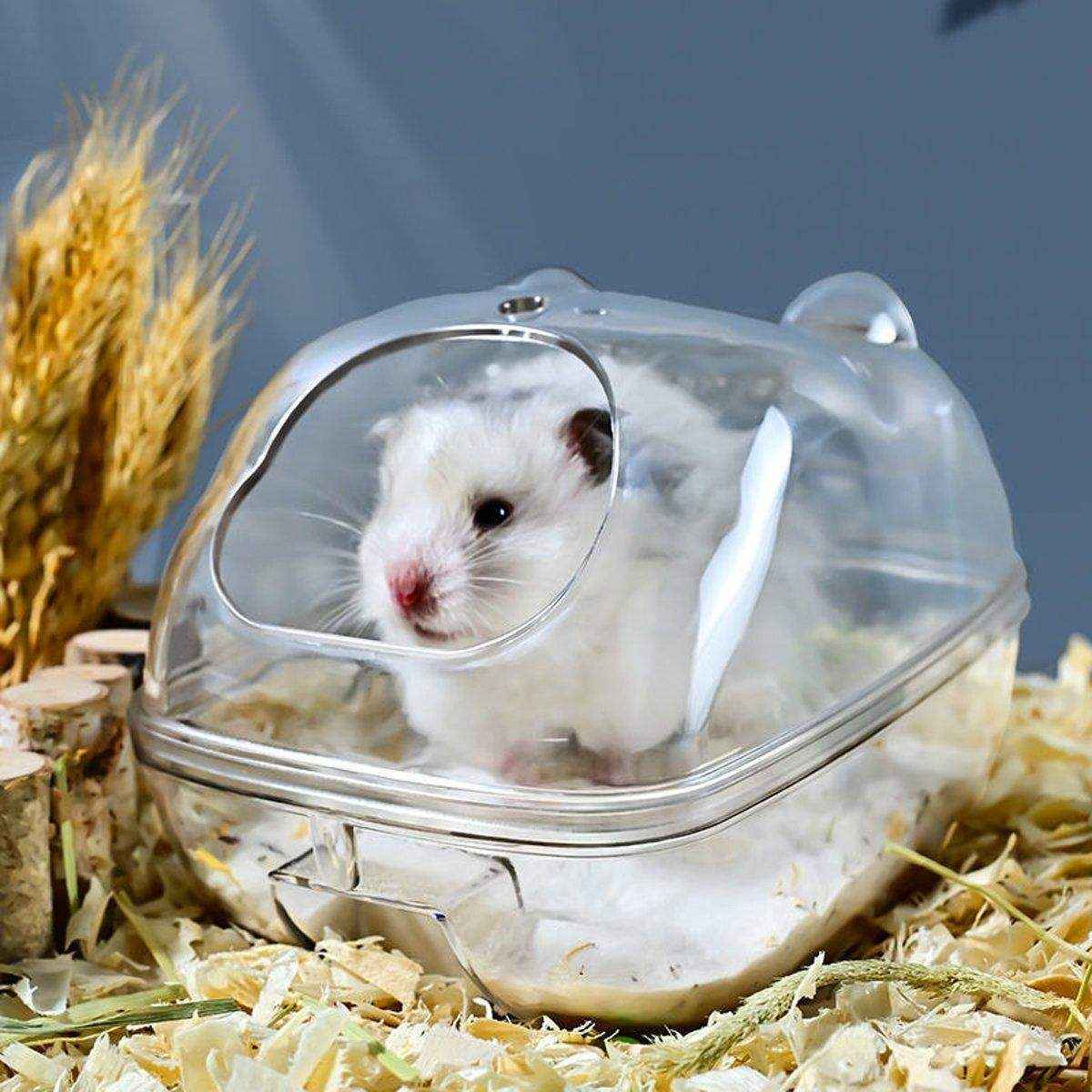 Transparent Hamster House Bathroom & Toilet Nest for Small Pets