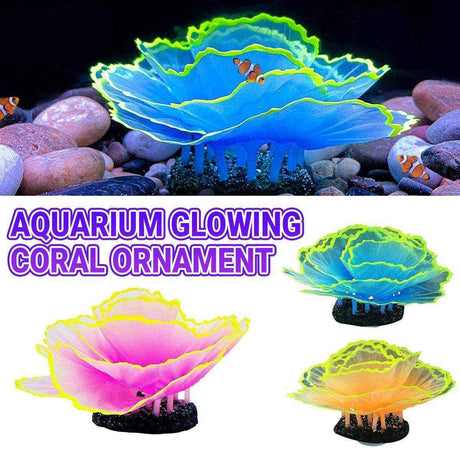 Aquarium Decorations with Artificial Plants - Vibrant Coral Ornament for Fish Tanks