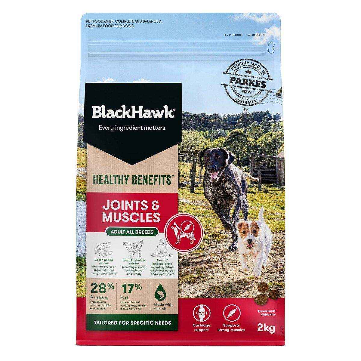 Black Hawk Dog Healthy Benefits Joint and Muscle 2KG/12KG