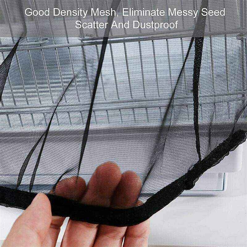 Shell Skirt Mesh Cover Pet Bird Cage Guard Nylon Net Seed Catcher
