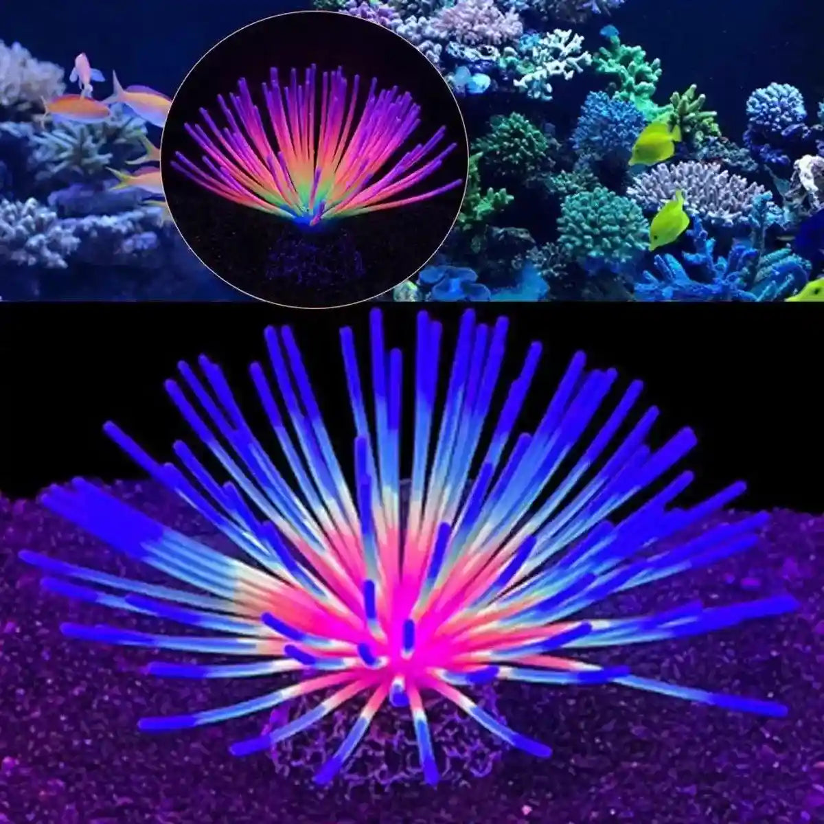 Aquarium Fish Tank Decor Simulation Coral Lotus Aquatic Plants Vibrant Ornament
