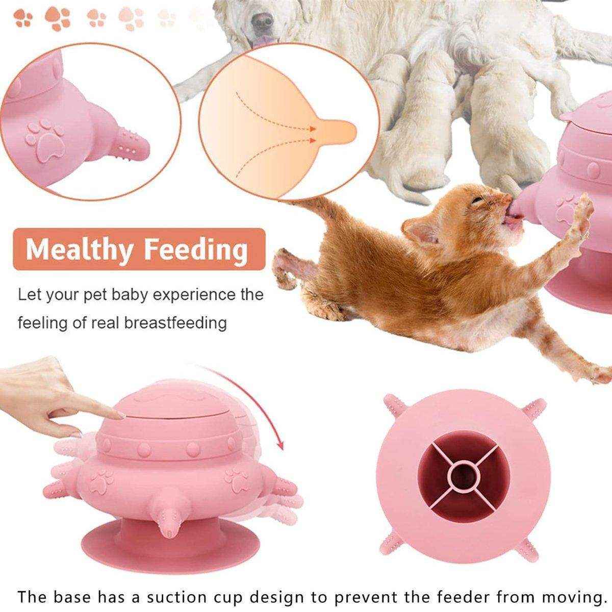 Pet Feeding Water Feeding Artifact Silicone Pet Breast-feeding Anti-choking