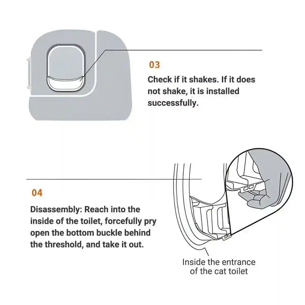 Elevated Cat Litter Box Fence Anti-Tracking Entrance Guard