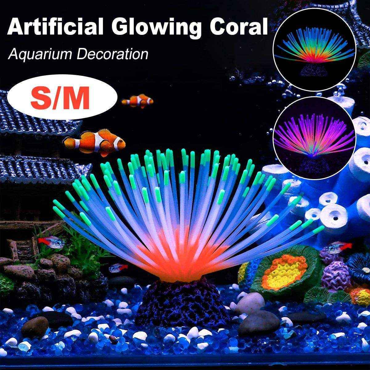 Aquarium Fish Tank Decor Simulation Coral Lotus Aquatic Plants Vibrant Ornament