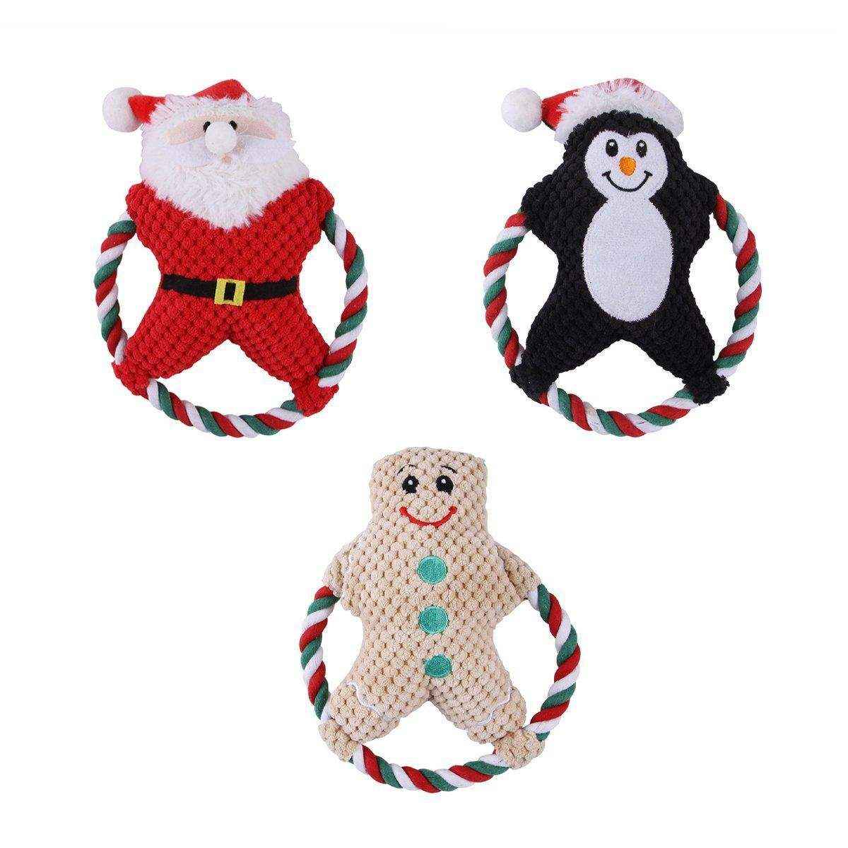 Pet Christmas Plush Toy - Festive Dog Bite Companion