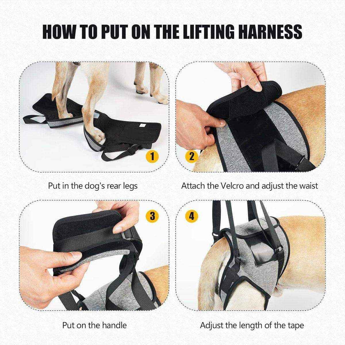 Adjustable Dog Vest Harness for Hind Leg Support Comfortable Fit