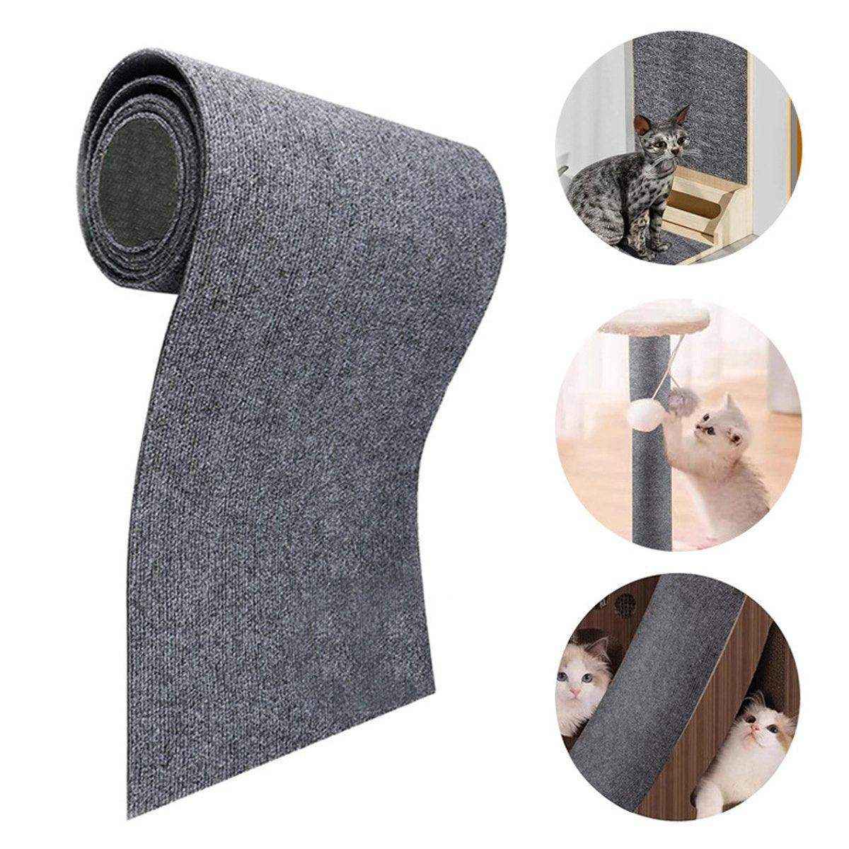 Trimmable Self Adhesive Carpet Pad for Cat Tree Stands Scratching Post Furniture