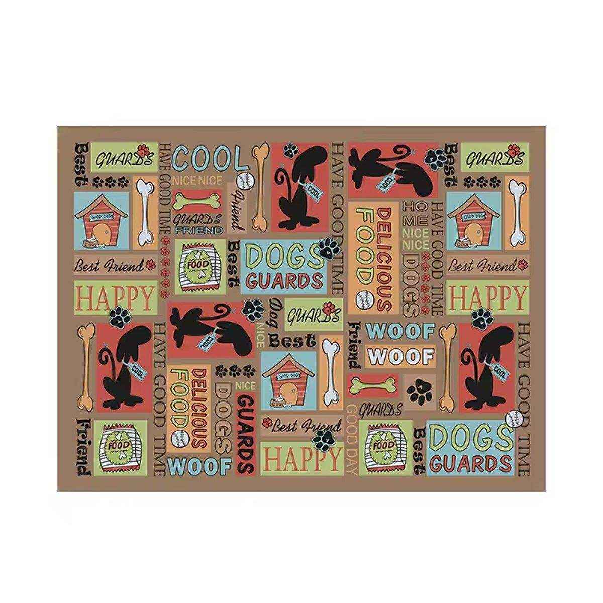 Pet Mat Waterproof Leather Fence Carpet Dog Cat Meal Mat Dog Cage Mat