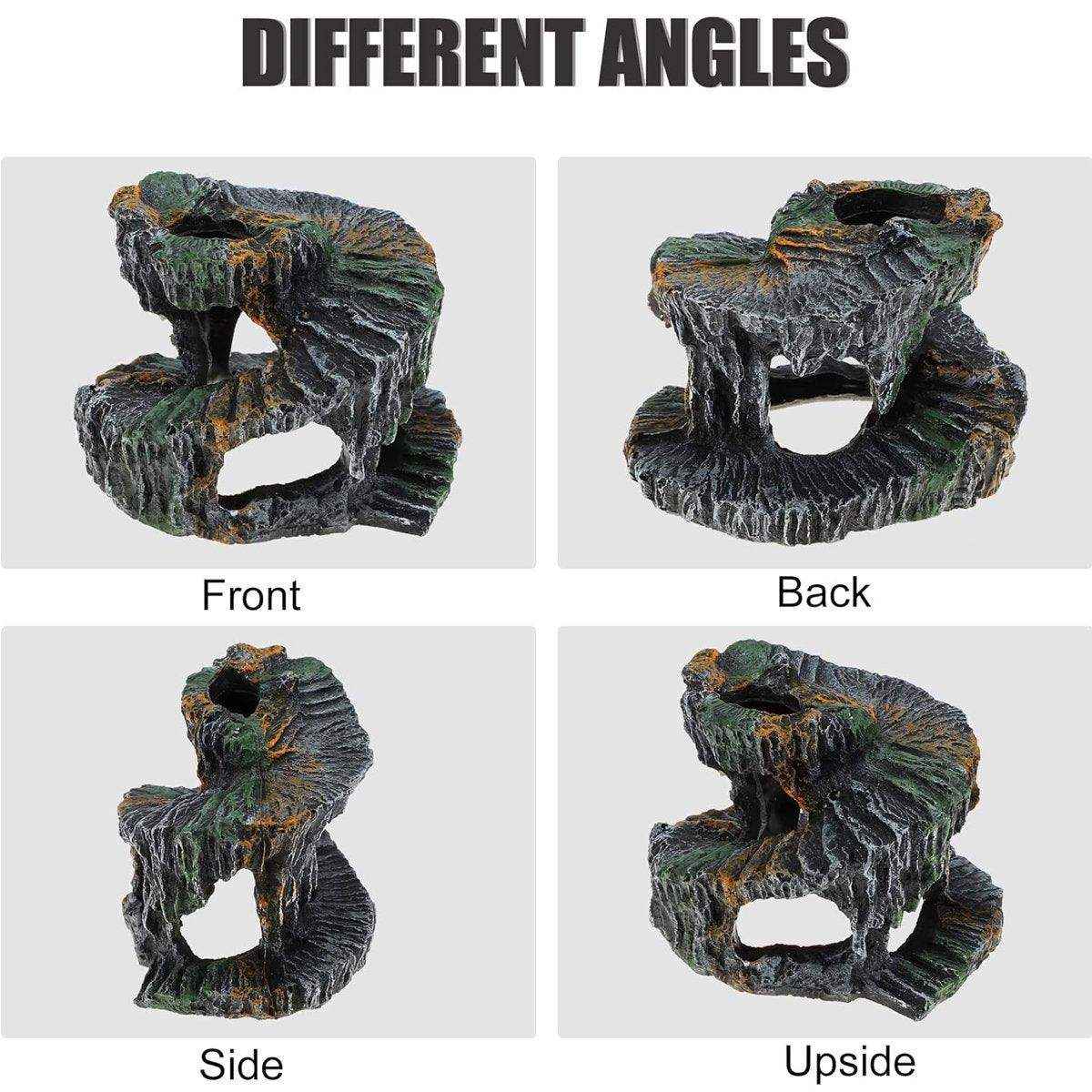 Creative Spiral Turtle Platform Aquarium Turtle Goldfish Escape Resin Crafts Ornaments