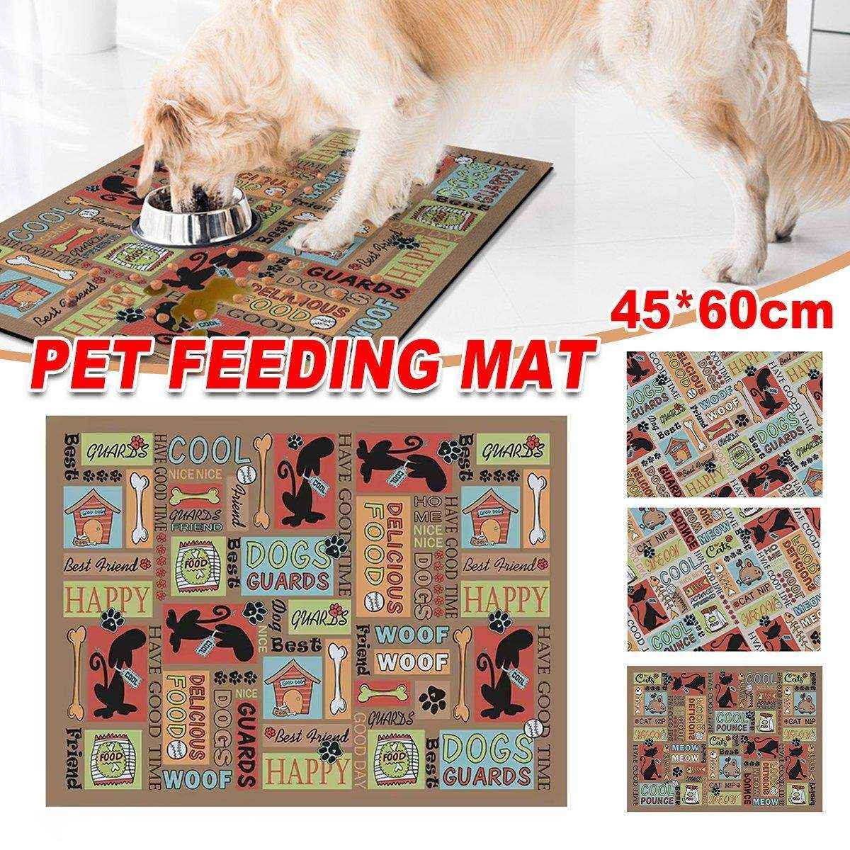 Pet Mat Waterproof Leather Fence Carpet Dog Cat Meal Mat Dog Cage Mat