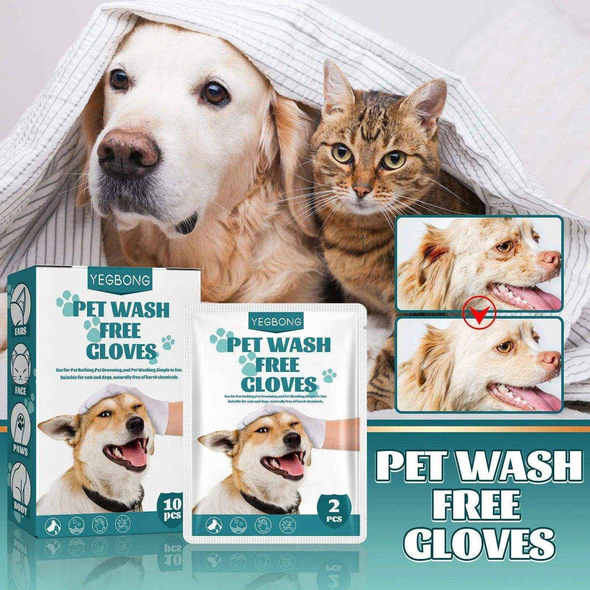Pet Wash-free Cleaning Gloves