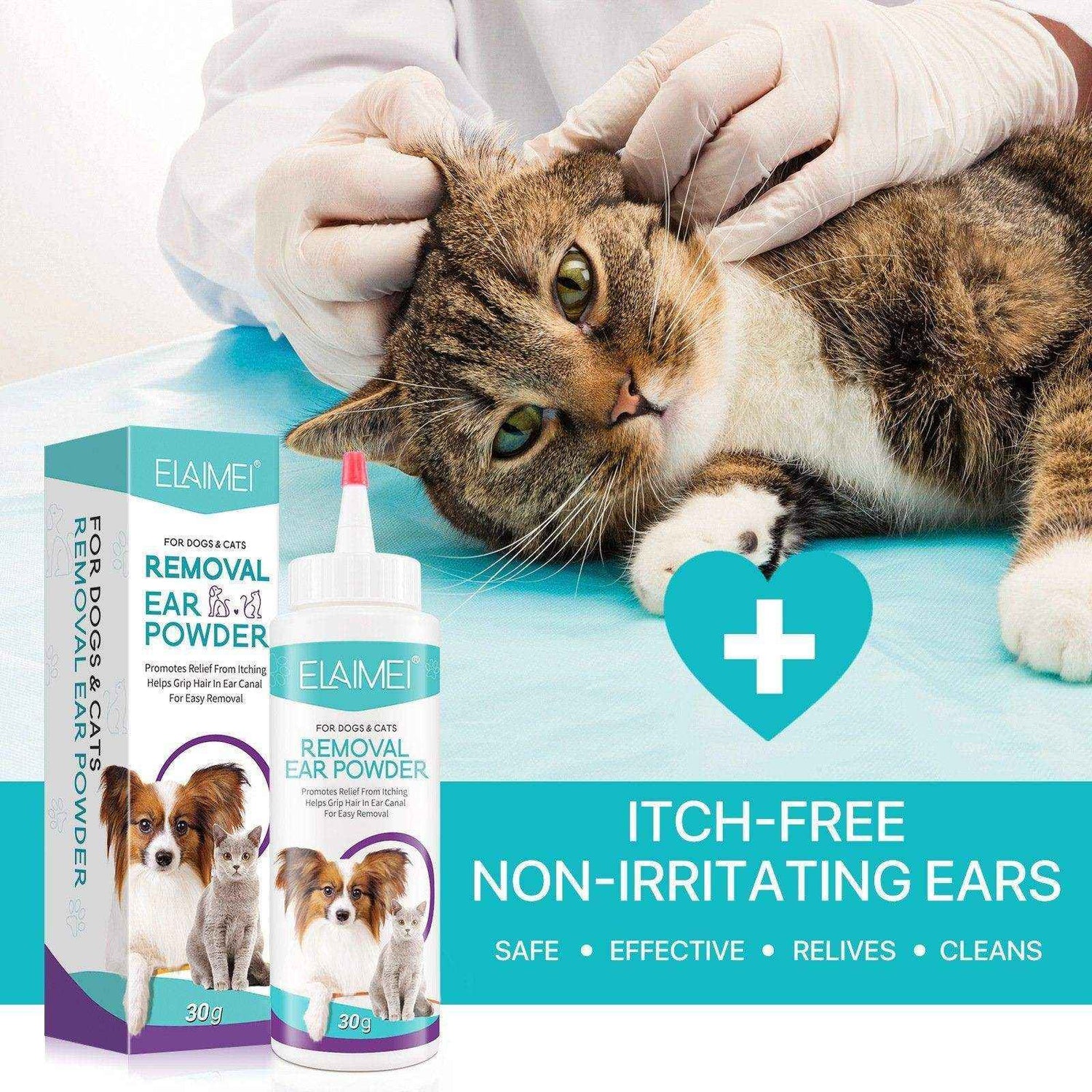 Pet Ear Cleaner Powder for Dogs and Cats