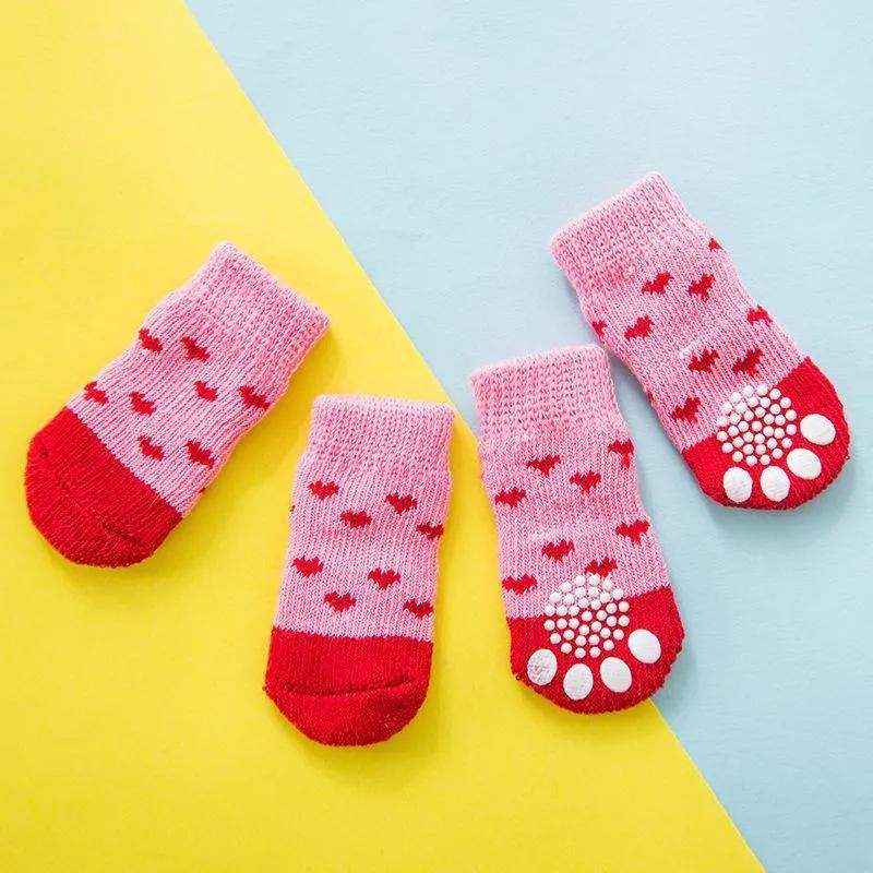 Dog Socks Non-Slip Grip Slip Anti-Skid S M L - Puppy Cat Pet Shoes Slippers