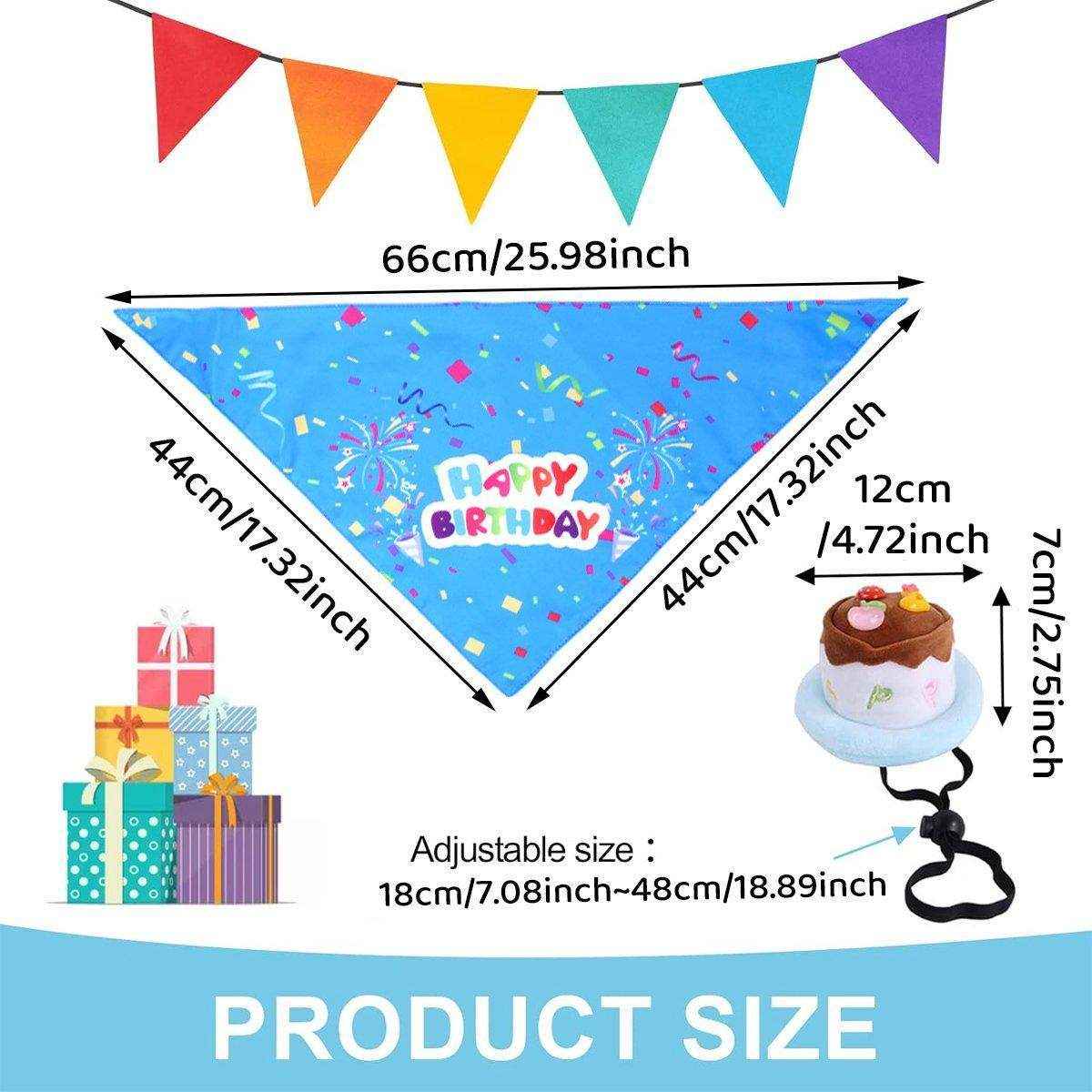 Pet Birthday Suit Cake Hat Triangle Towel Combination Birthday Dress