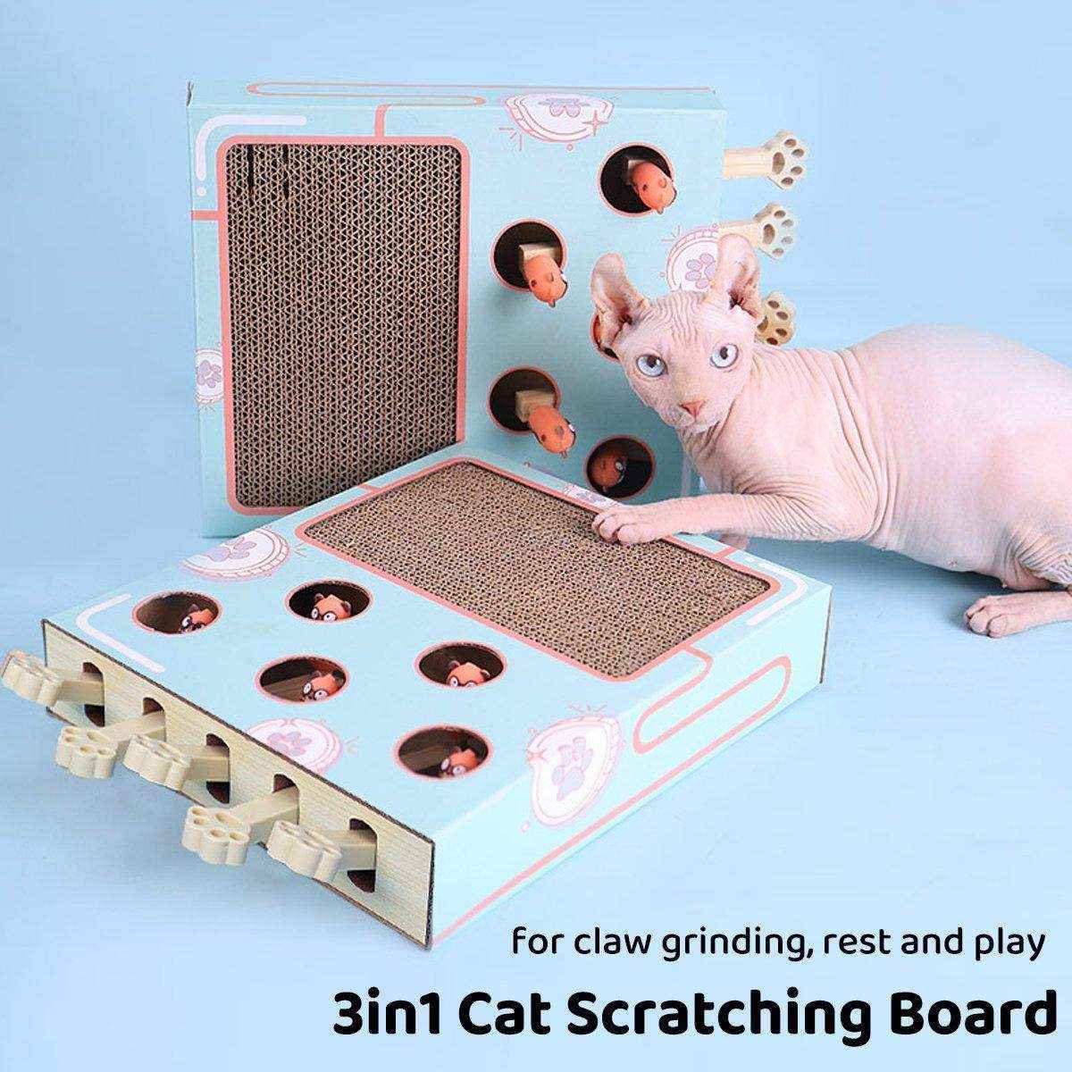 Multifunctional Interactive Cat Toys Corrugated Scratch Board for Cats