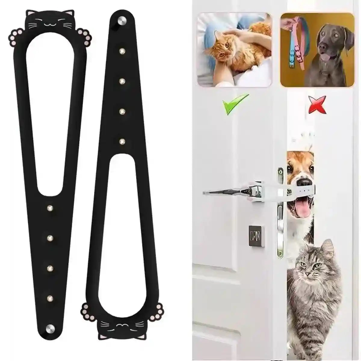 Pet Door Blocker Room Door Latch Prevent Dogs From Entering Cat Elastic Door Lock