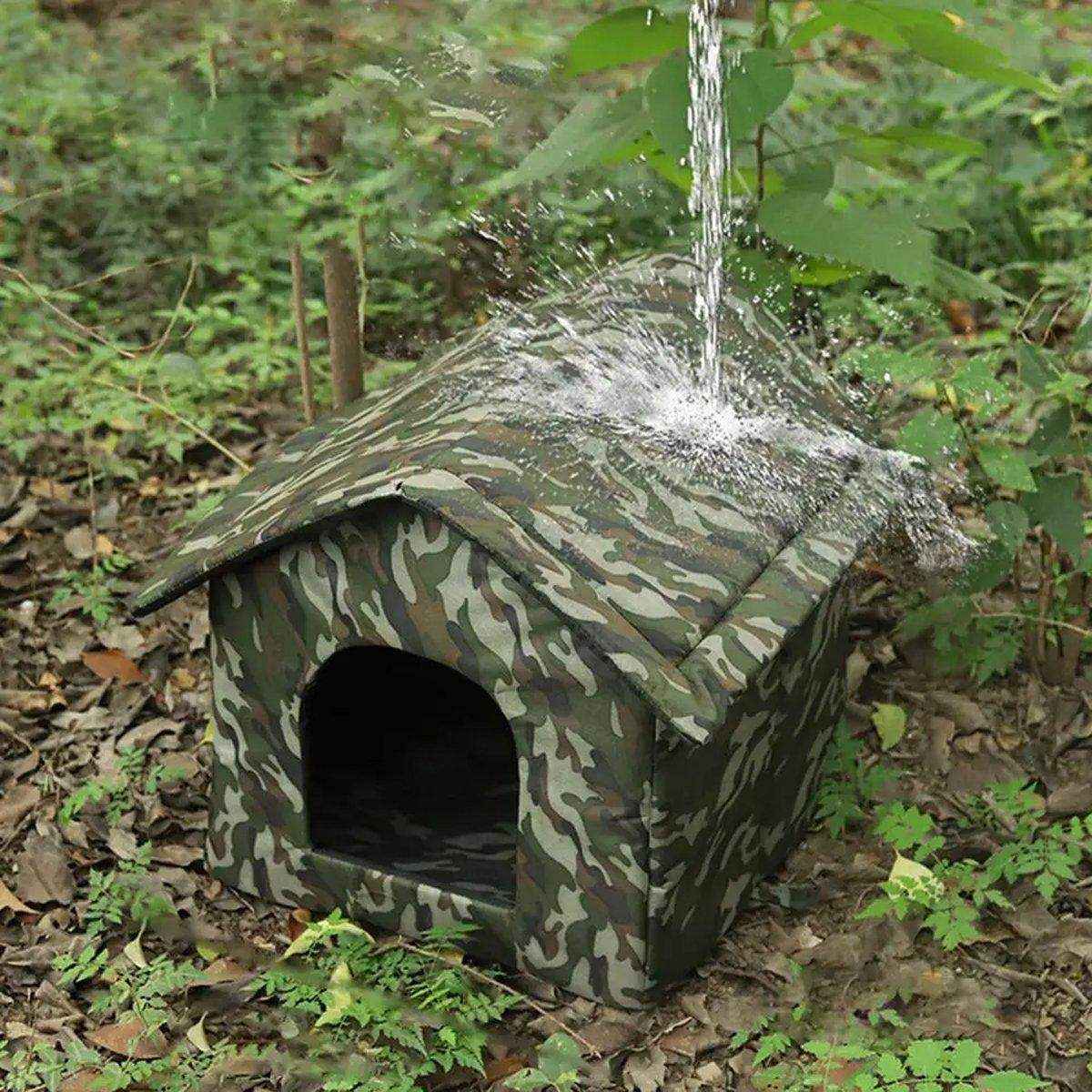 Outdoor Waterproof Pet House Durable Camouflage Shelter