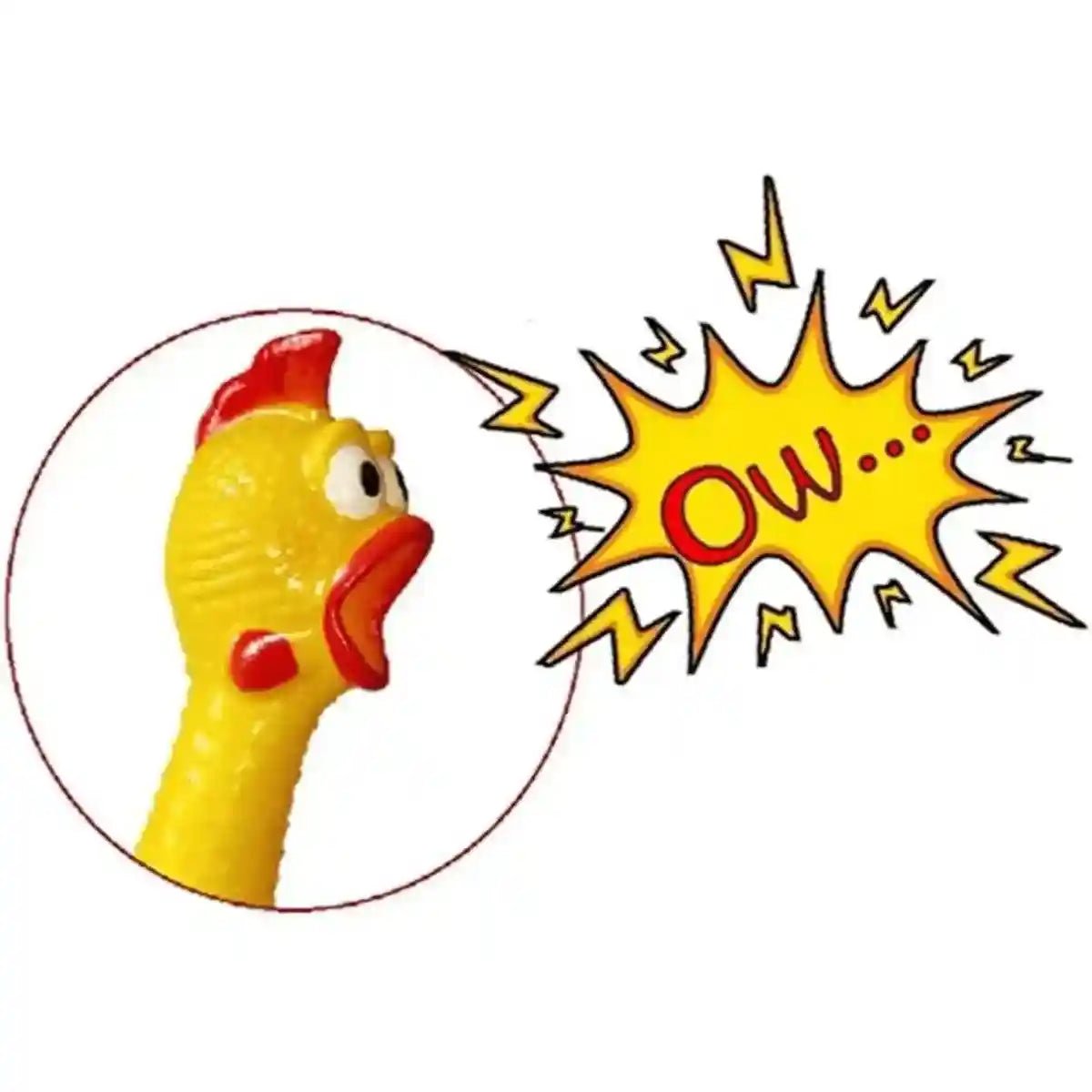 Squeaker Funny Screaming Shrilling Chicken Toy Squeeze PVC Pet Chew Dog