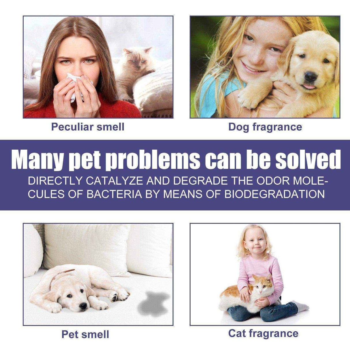 Pet Deodorant Spray for Cats and Dogs Eliminates Urine Body and Stool Odors