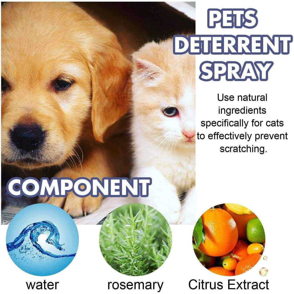 Pet Anti-Scratch Spray Protect Doors Sofas & Set Boundaries for Cats & Dogs