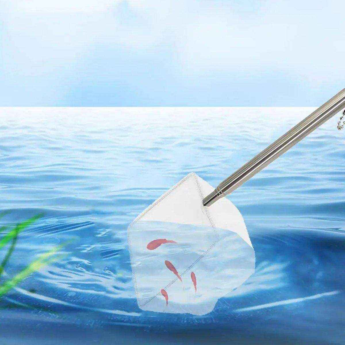 Stainless Steel Retractable Aquarium Fish Net - Telescopic Fish Scoop
