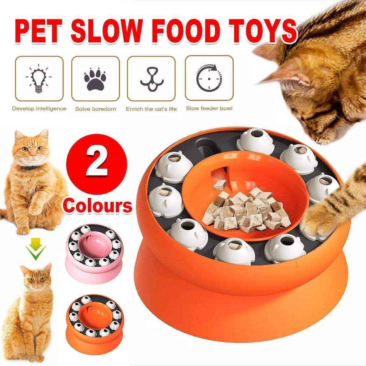 Interactive Slow Feeder Bowl Hidden Food Toy for Cats and Dogs Promotes Healthy Eating