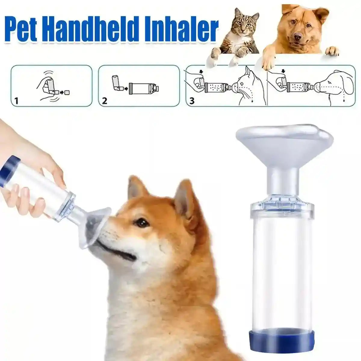 Pet Aerosol Room Cat and Dog Inhaler Mask Handheld Inhaler