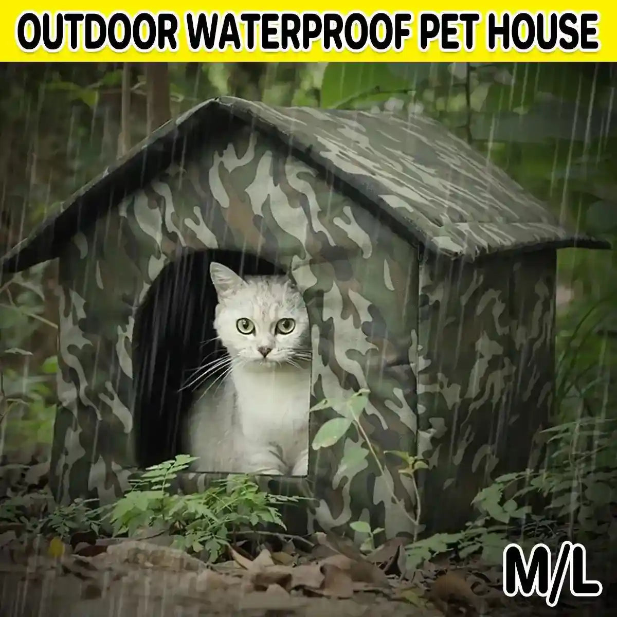 Outdoor Waterproof Pet House Durable Camouflage Shelter