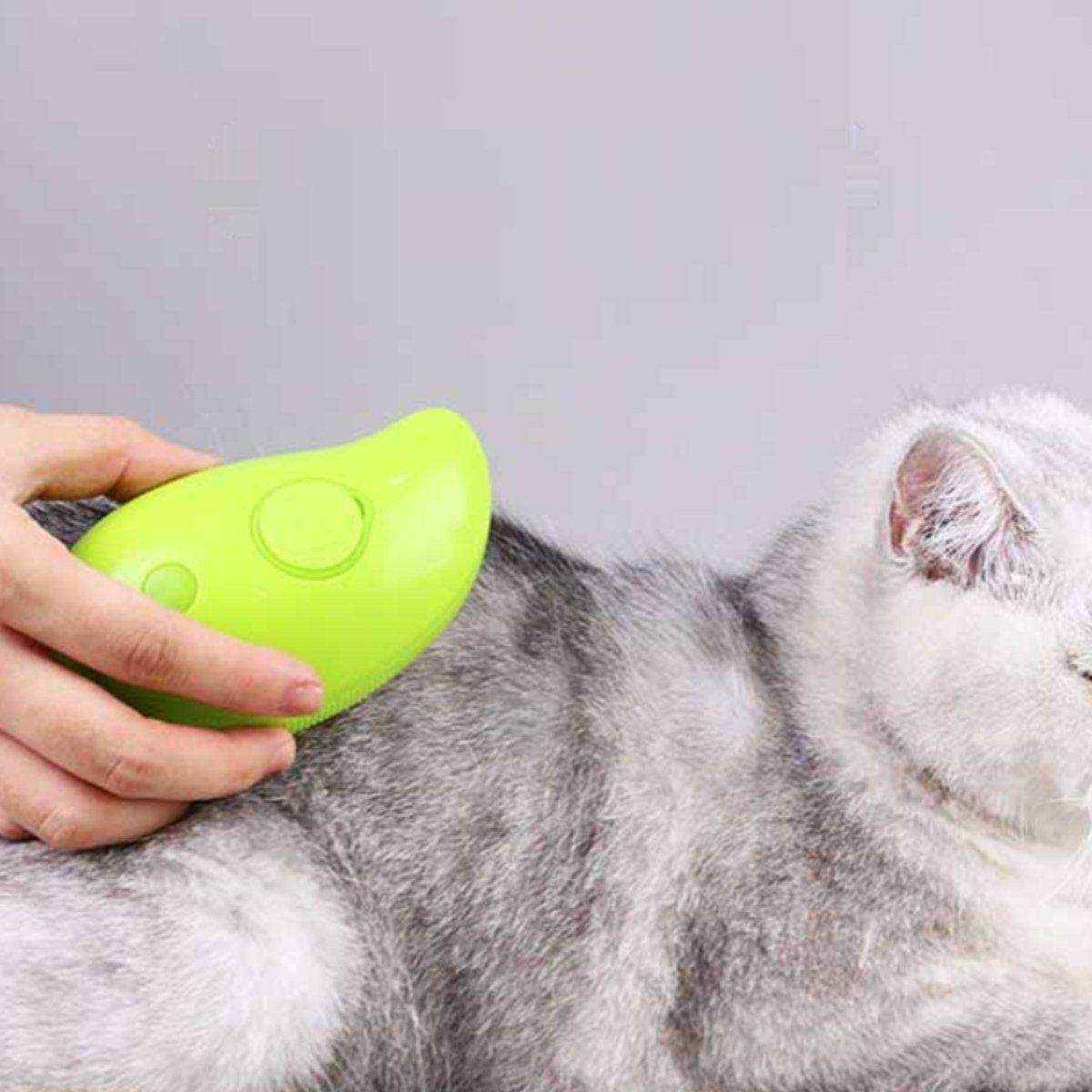 3-in-1 Steamy Pet Brush - Electric Spray Brush for Cats and Dogs
