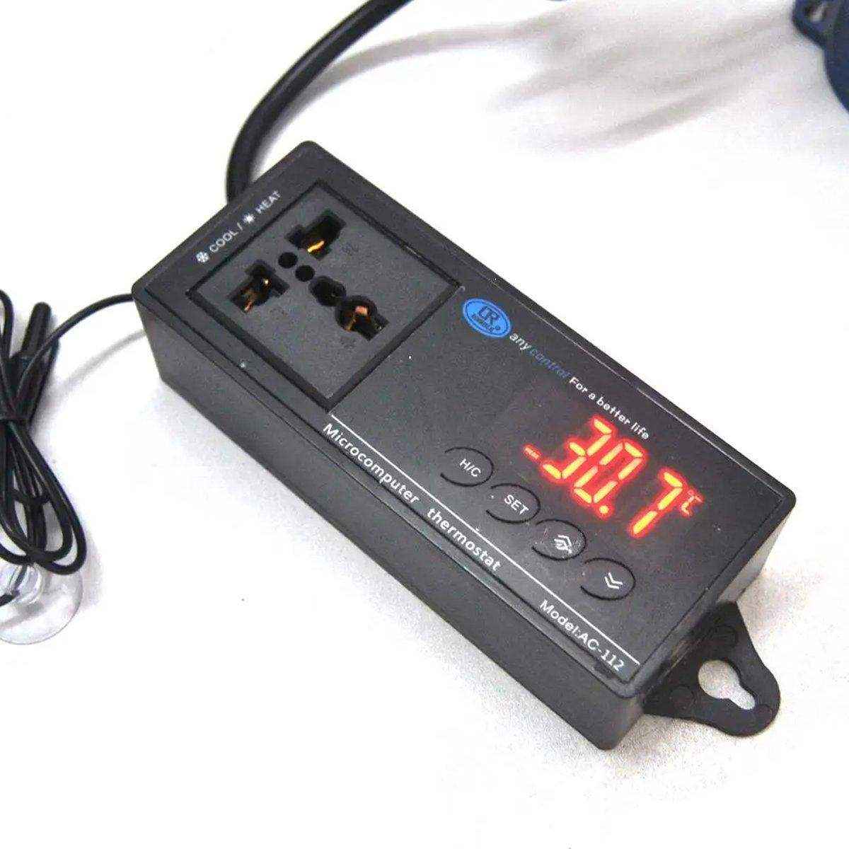 Reliable Aquarium Temperature Controllers with Dual Socket and Digital Display