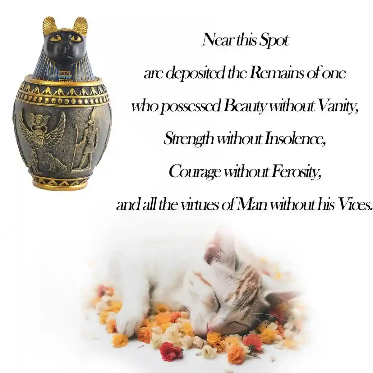 Pet Urn Storage Jar Decorative Ornament for Home Memorial Ashes Container