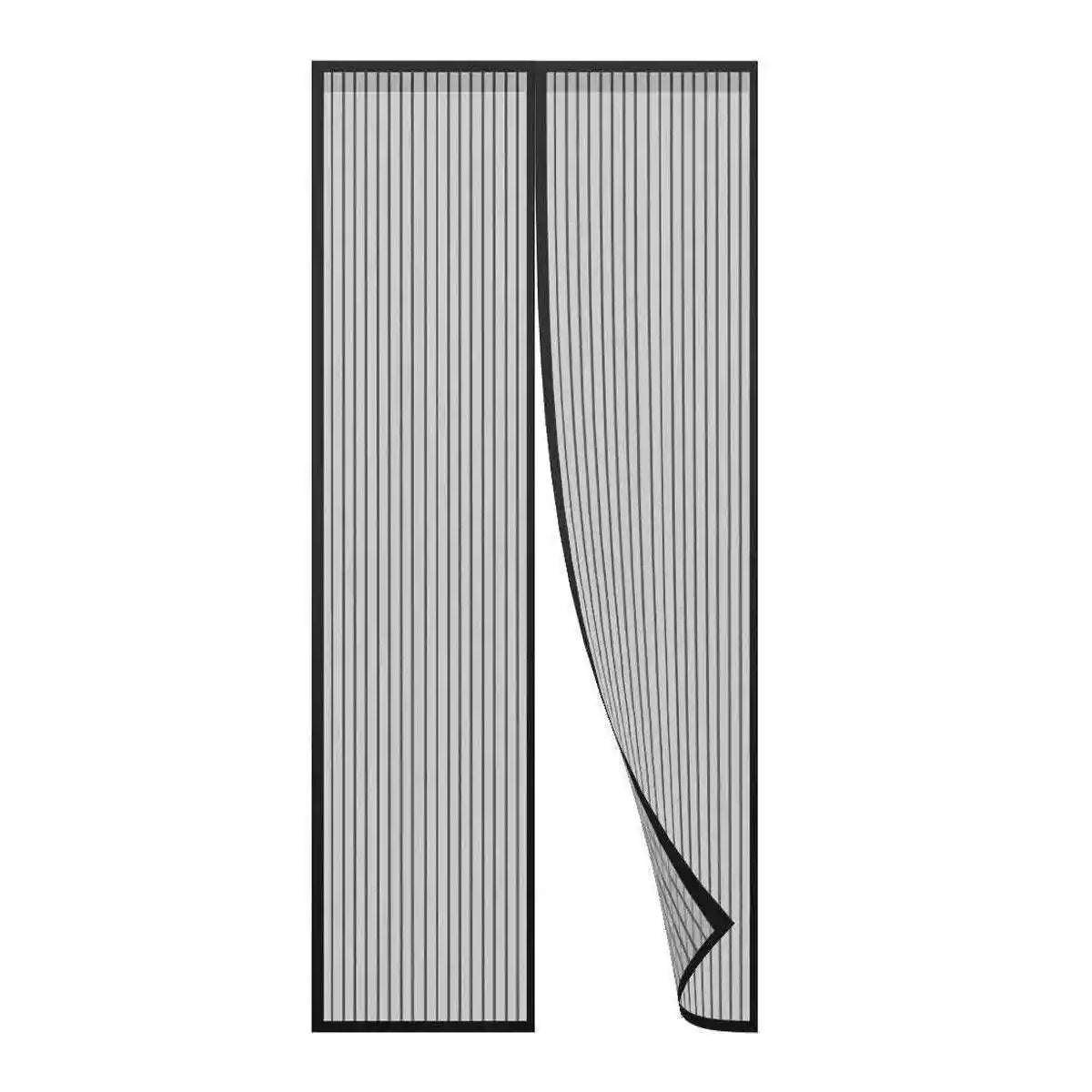 Striped Magnetic Screen Pet Door Curtain Anti Mosquito Mesh Door