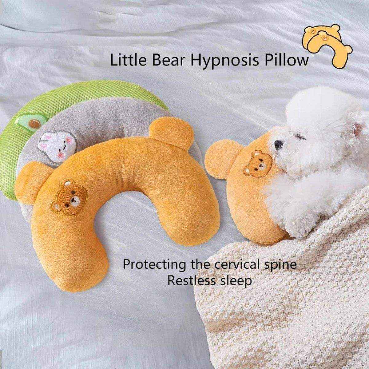Dog Pet U Shaped Pillow Cartoon Breathable Cat Sleeping Cushion