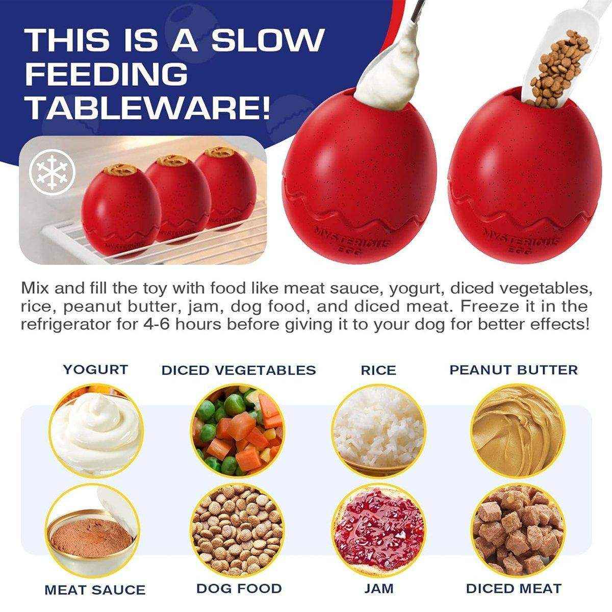 Licking Dog Gnawing Toy Slow Feeder Dinosaur Eggs Interactive Slow Food Dog Toy