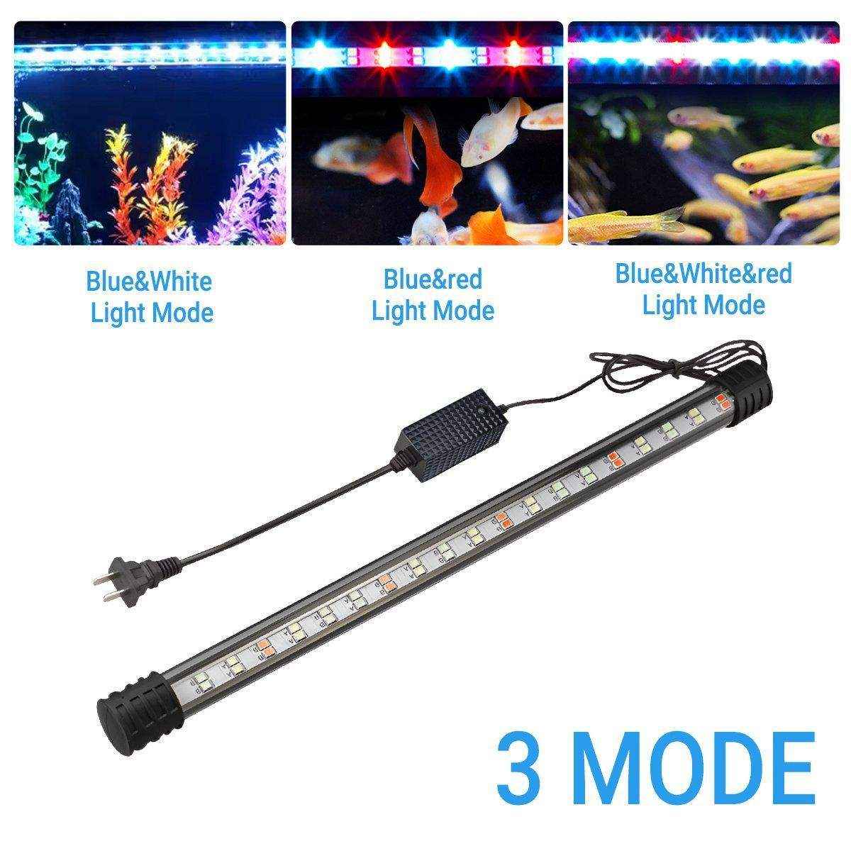 LED Aquarium Light Adjustable Fish Tank Lighting with 3 Modes