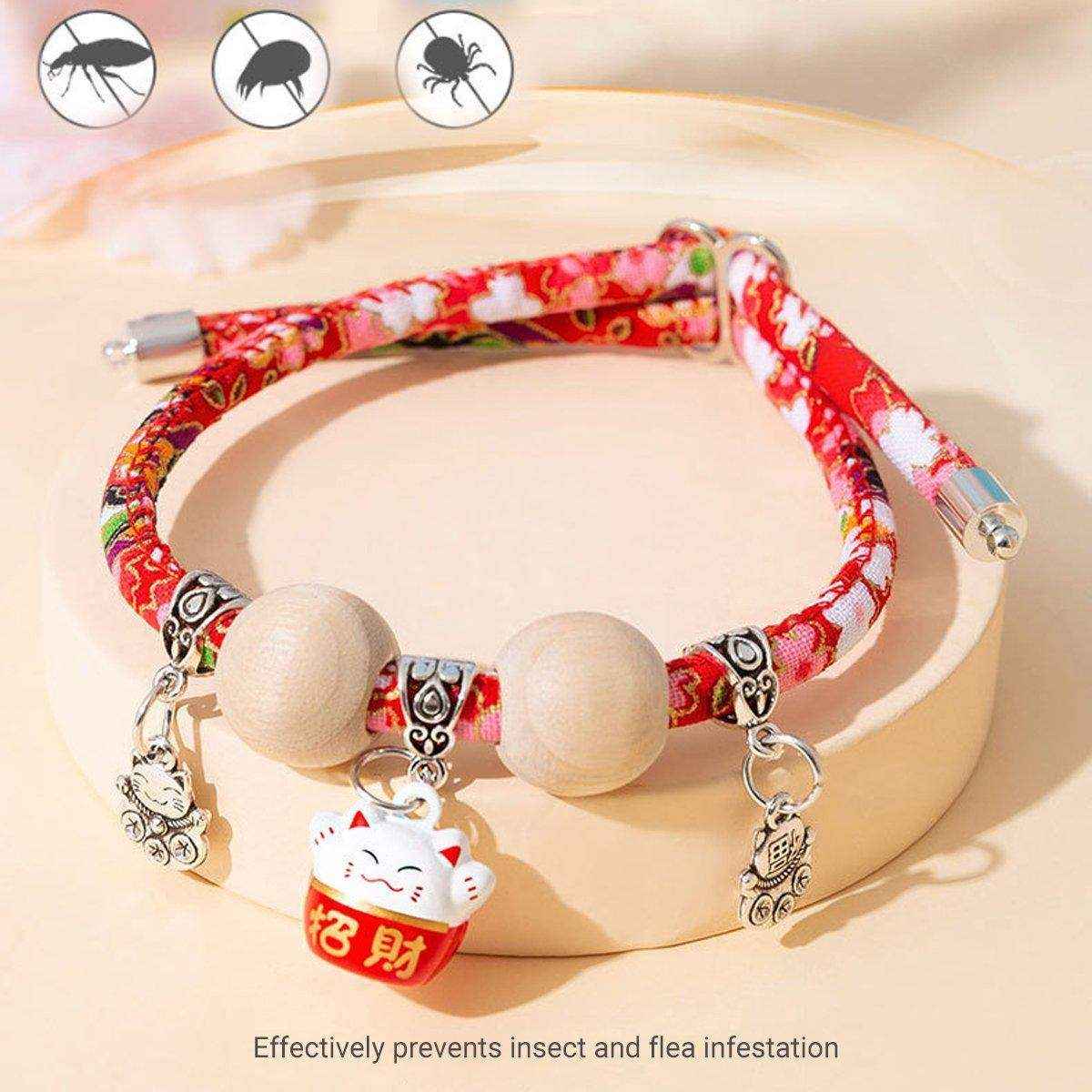 Pet Bell Necklace Designer Cat Flea Collar Dog Insect Repellent
