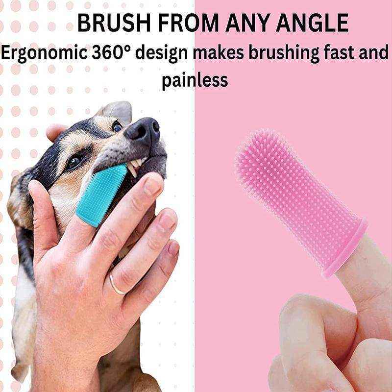 Easy-to-Use Finger Toothbrush for Dogs – Gentle Silicone Pet Dental Care
