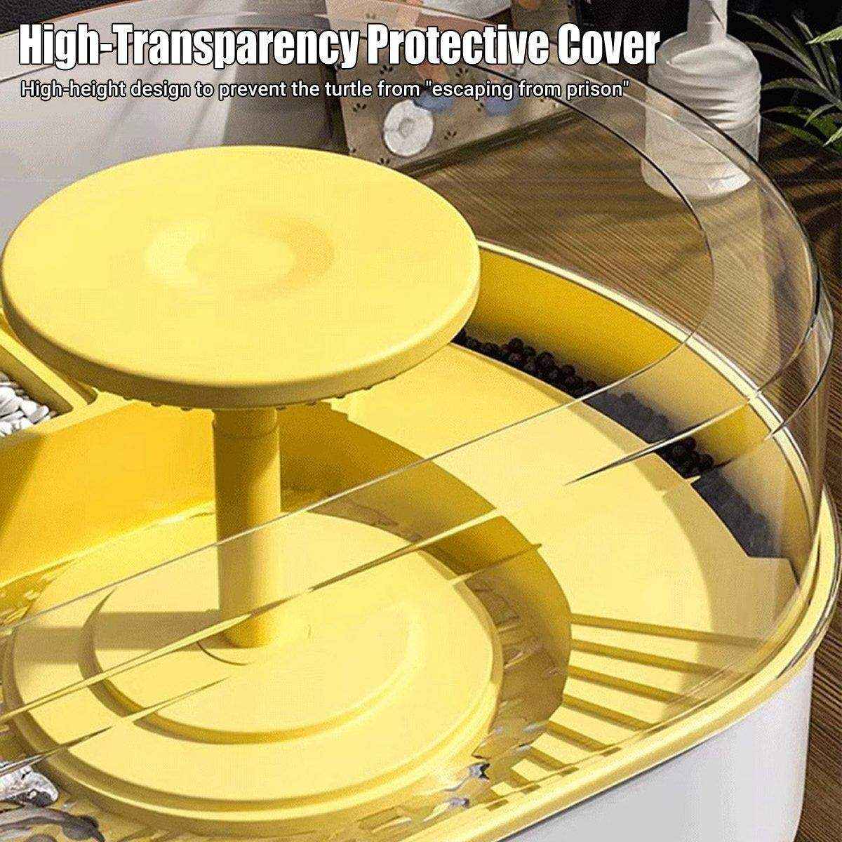 Turtle Special Feeding Tank Sunset Small Ecological Tank Feeding Box Landscape Filter