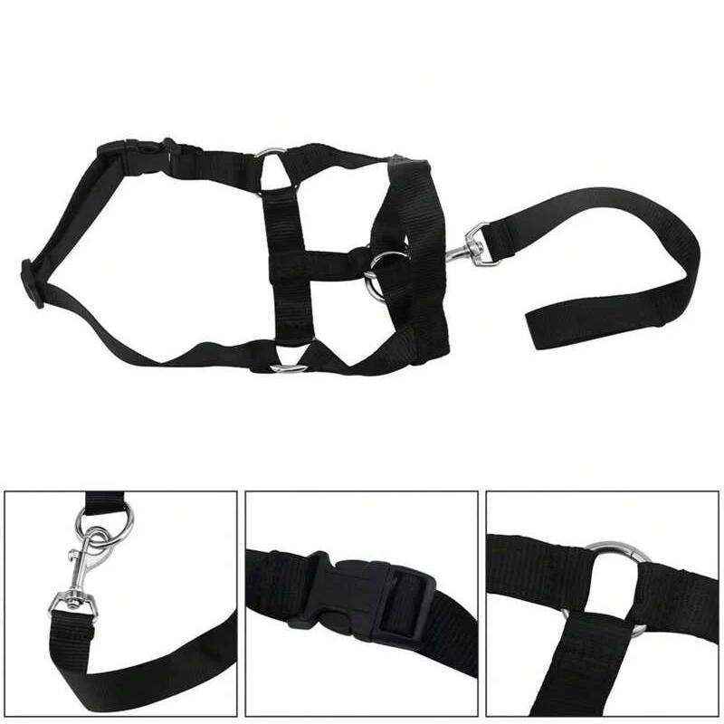 Adjustable Dog Muzzle Head Halter for Anti-Pull Training & Control