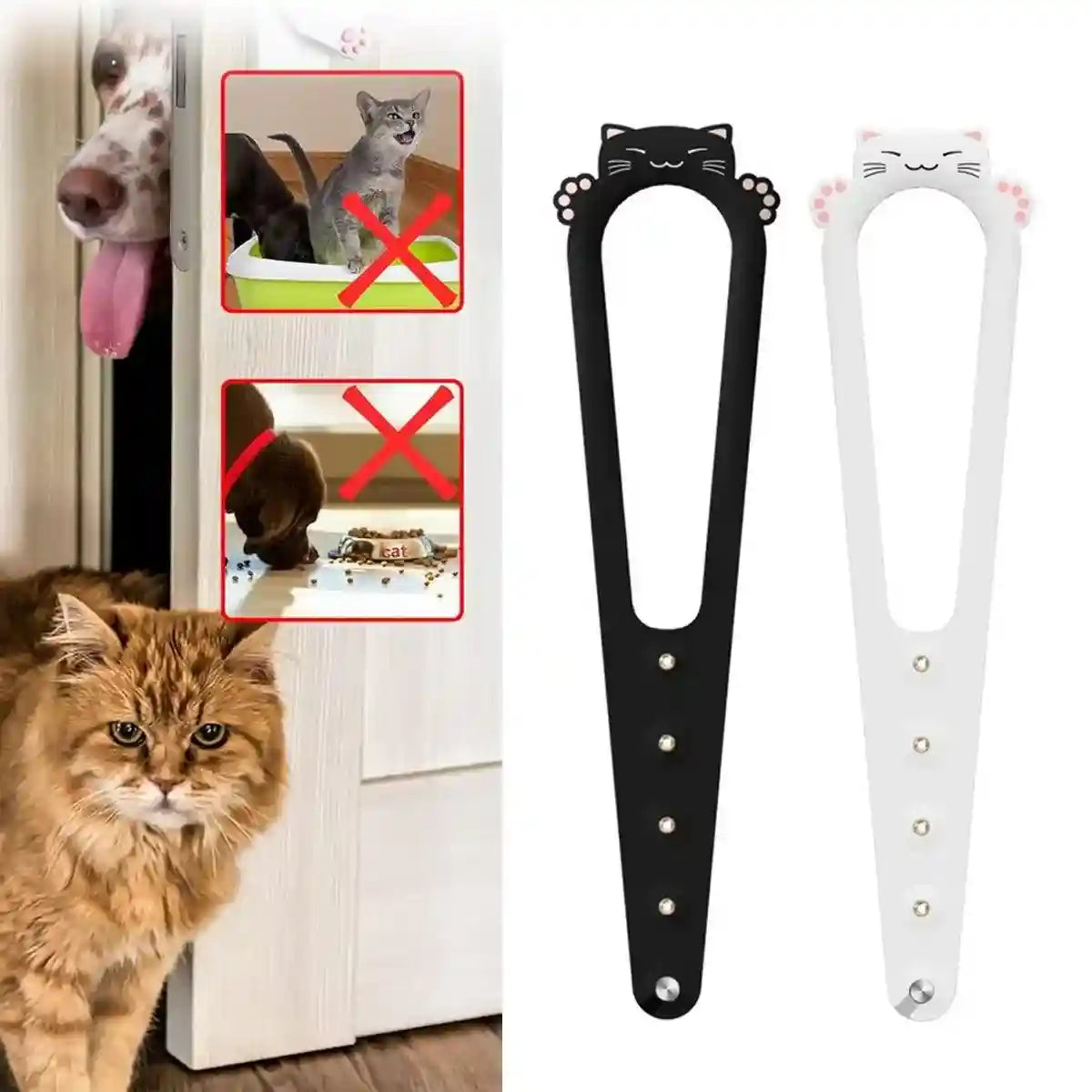 Pet Door Blocker Room Door Latch Prevent Dogs From Entering Cat Elastic Door Lock