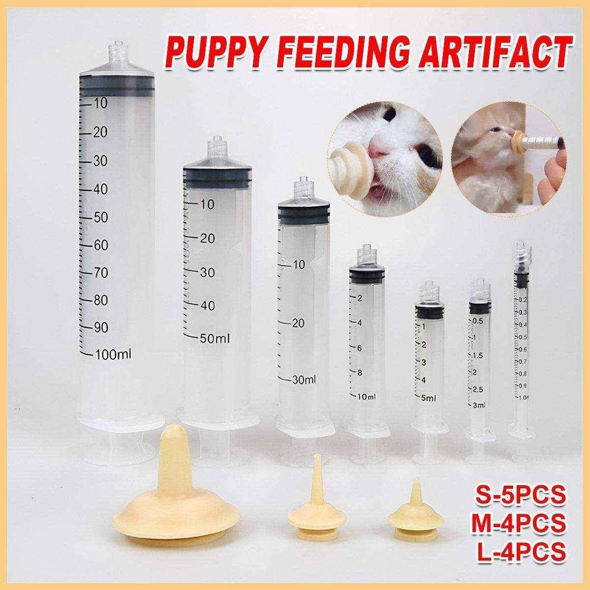 Kitten Puppy Pet Feeding Syringe Feeder Cat Dog Nursing Bottle with Pacifier