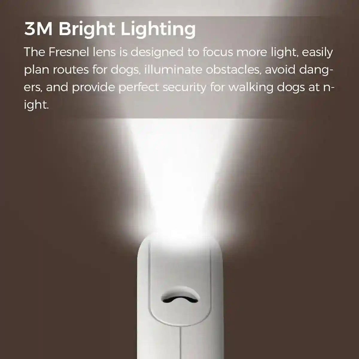 UFO Retractable Pet Leash with LED Light 3m Length 90kg Pull Strength