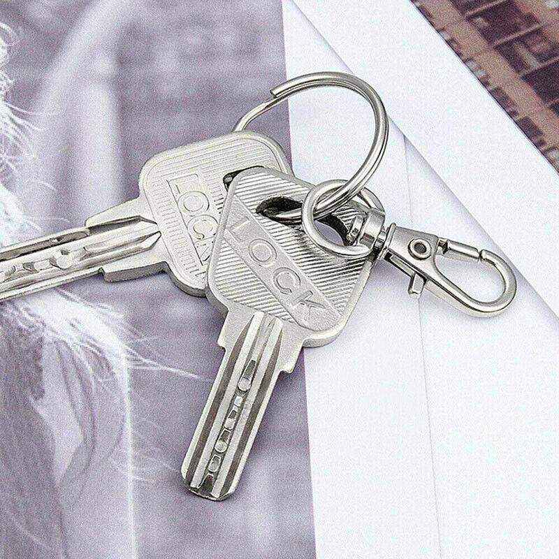 Stainless Steel Keychain Rings Durable DIY Clasps (102PCS Set)