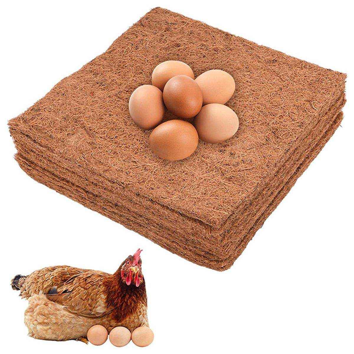 10pcs Natural Coconut Chicken Nest Pad Soft & Hygienic Nesting Liner