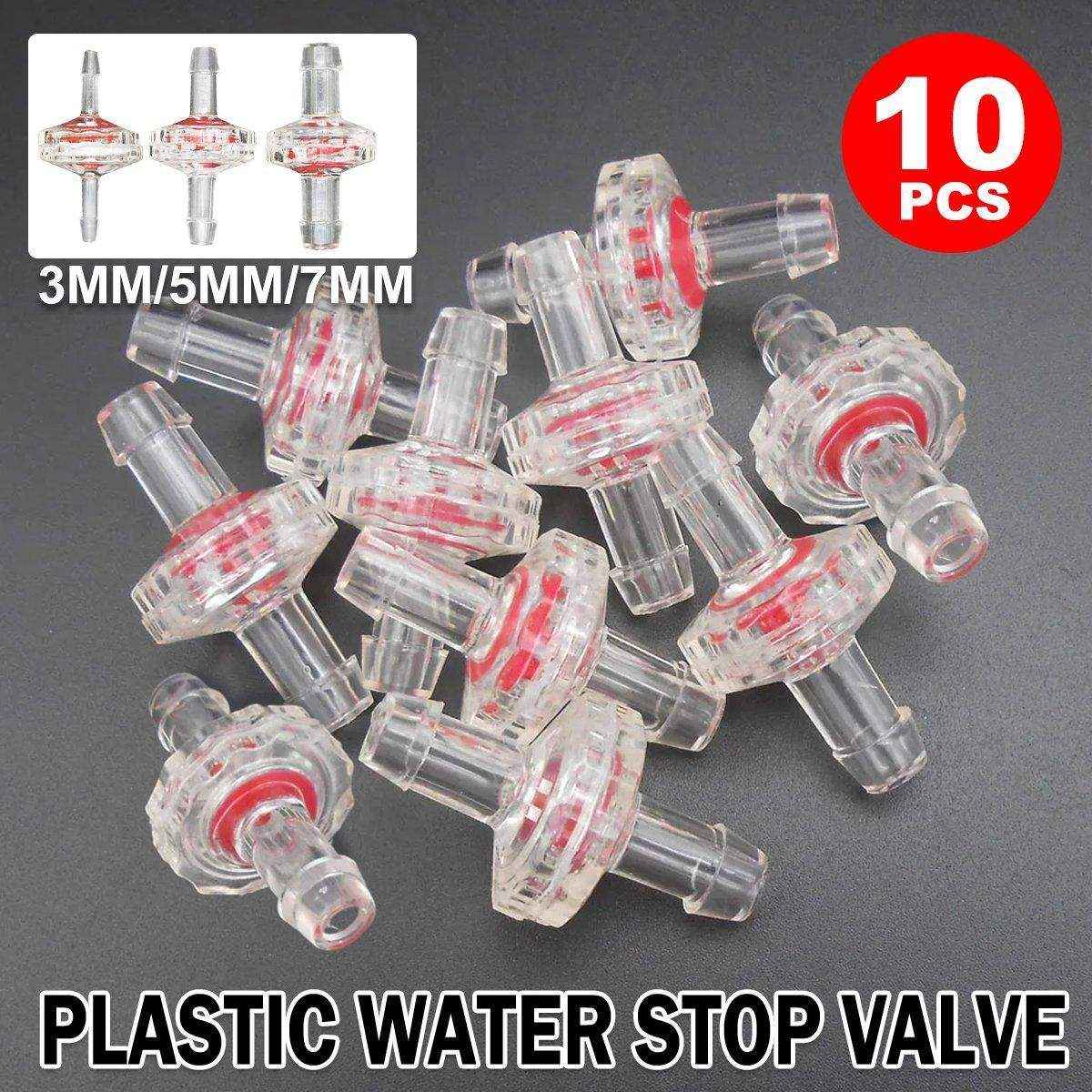 10pcs Plastic Check Valve Water Air Stop Valve for Aquarium Fish Tank Air Pump