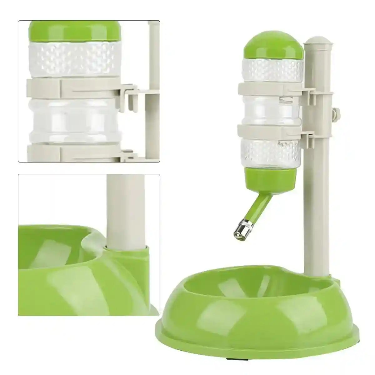 Adjustable Pet Bowl Set with Water Dispenser
